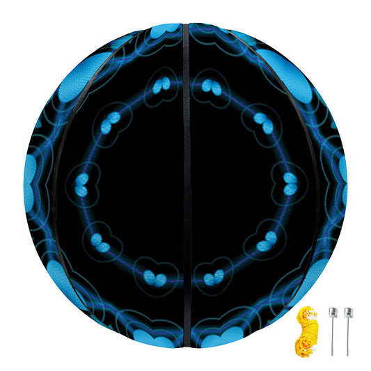 Dark Blue Kaleidoscope Print Basketball