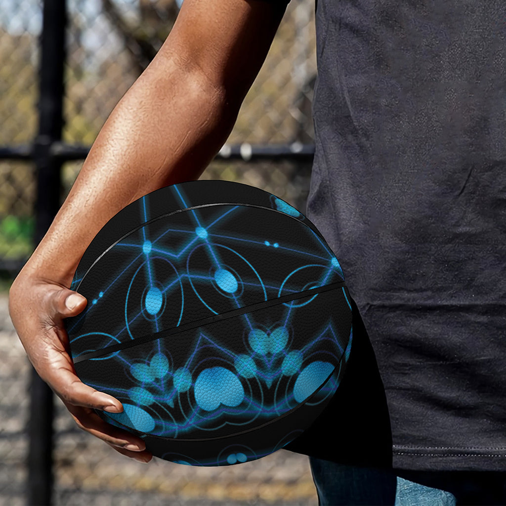 Dark Blue Kaleidoscope Print Basketball