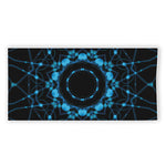Dark Blue Kaleidoscope Print Beach Towel