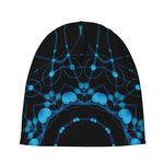 Dark Blue Kaleidoscope Print Beanie