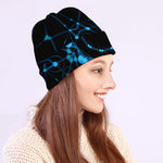 Dark Blue Kaleidoscope Print Beanie