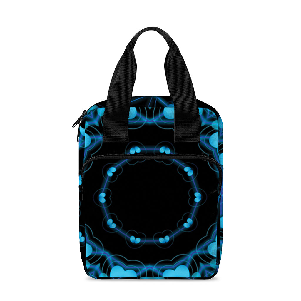 Dark Blue Kaleidoscope Print Bible Tote Bag