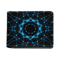 Dark Blue Kaleidoscope Print Bifold Wallet