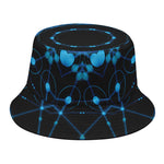 Dark Blue Kaleidoscope Print Bucket Hat