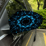 Dark Blue Kaleidoscope Print Car Side Mirror Covers