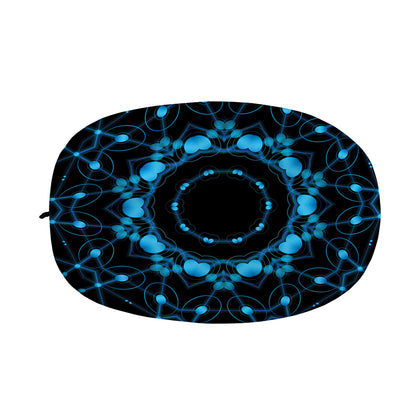 Dark Blue Kaleidoscope Print Car Side Mirror Covers