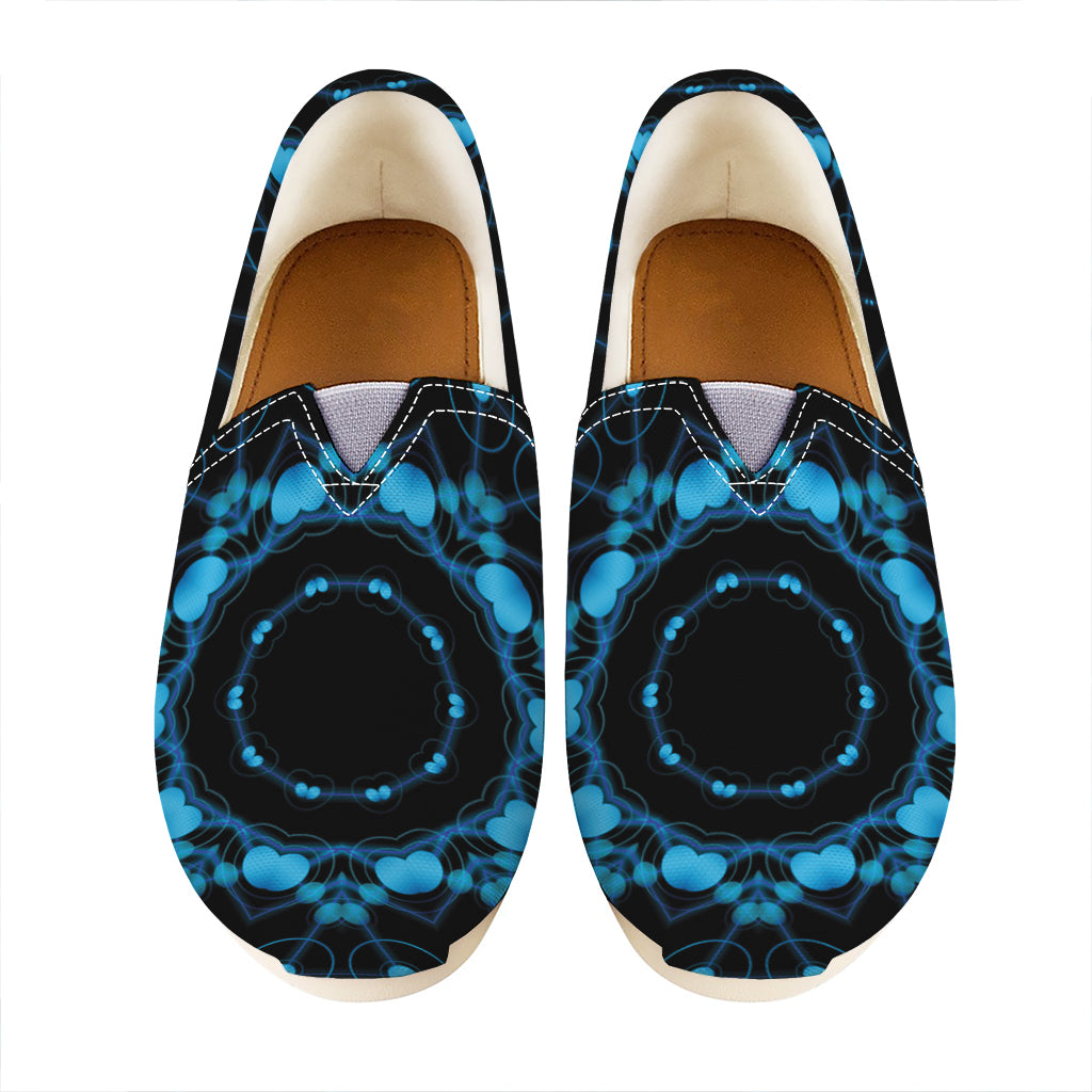 Dark Blue Kaleidoscope Print Casual Shoes