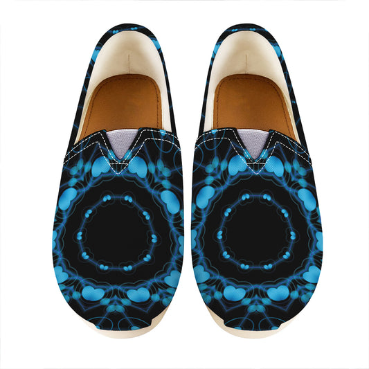 Dark Blue Kaleidoscope Print Casual Shoes
