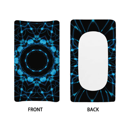 Dark Blue Kaleidoscope Print Changing Pad Cover