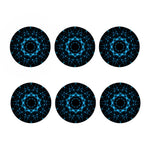 Dark Blue Kaleidoscope Print Coaster Set