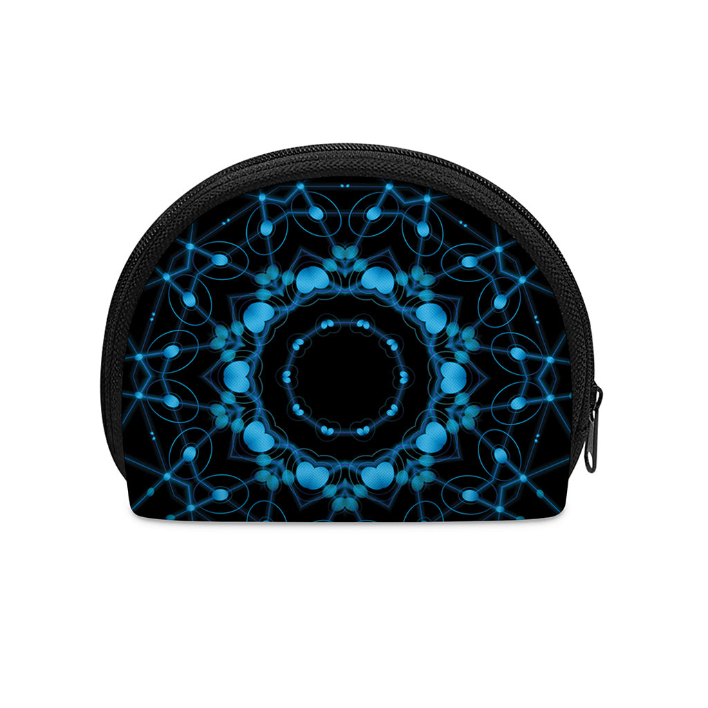 Dark Blue Kaleidoscope Print Coin Purse