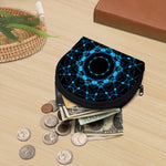 Dark Blue Kaleidoscope Print Coin Purse