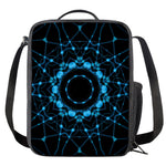 Dark Blue Kaleidoscope Print Crossbody Lunch Bag