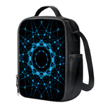 Dark Blue Kaleidoscope Print Crossbody Lunch Bag