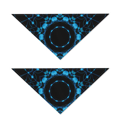 Dark Blue Kaleidoscope Print Dog Bandana