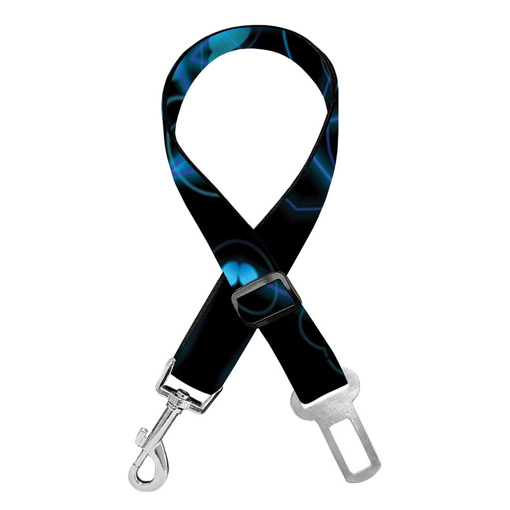 Dark Blue Kaleidoscope Print Dog Seat Belt