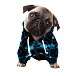 Dark Blue Kaleidoscope Print Dog Zip Up Hoodie