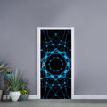 Dark Blue Kaleidoscope Print Door Sticker