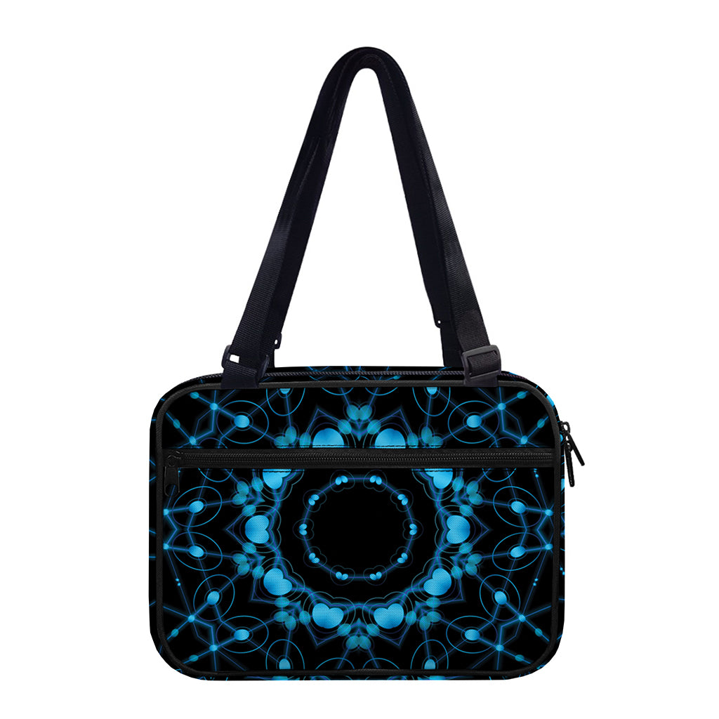 Dark Blue Kaleidoscope Print Double Strap Bible Bag
