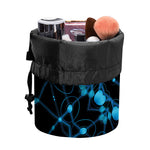 Dark Blue Kaleidoscope Print Drawstring Makeup Bag