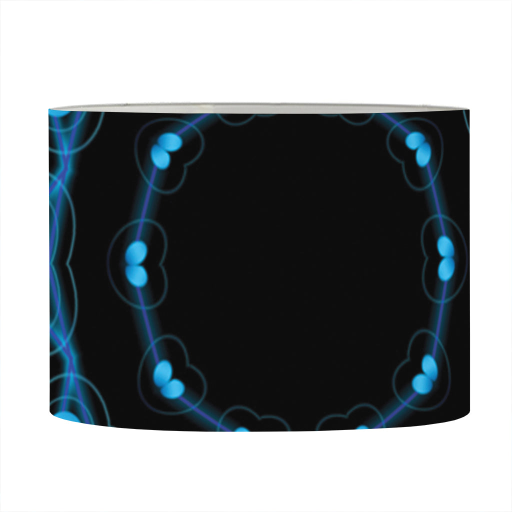 Dark Blue Kaleidoscope Print Drum Lamp Shade