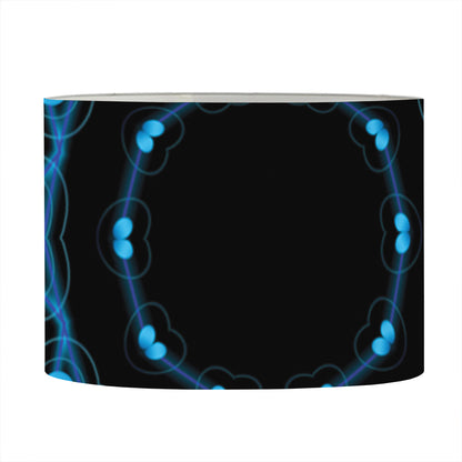 Dark Blue Kaleidoscope Print Drum Lamp Shade