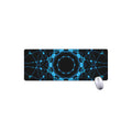 Dark Blue Kaleidoscope Print Extended Mouse Pad