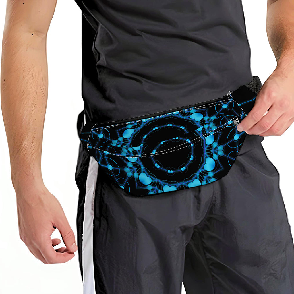 Dark Blue Kaleidoscope Print Fanny Pack