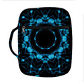 Dark Blue Kaleidoscope Print Front Pocket Bible Bag