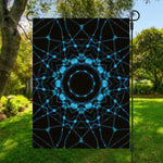 Dark Blue Kaleidoscope Print Garden Flag