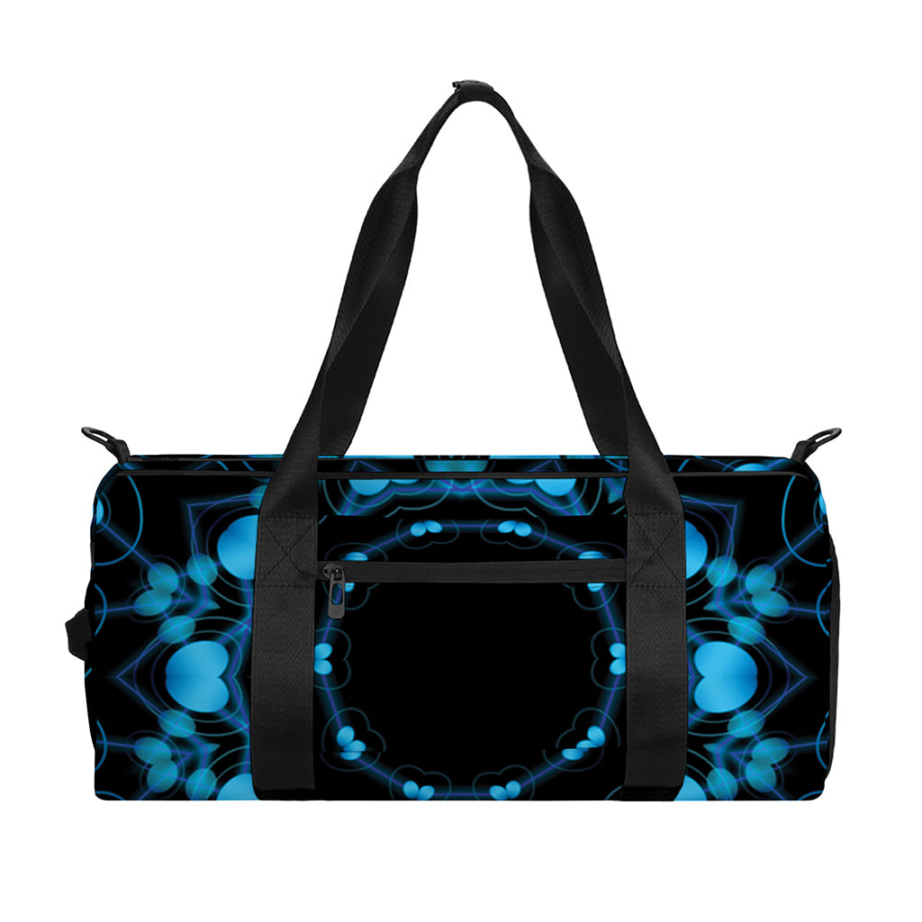 Dark Blue Kaleidoscope Print Gym Bag