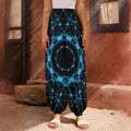 Dark Blue Kaleidoscope Print Harem Pants