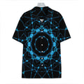 Dark Blue Kaleidoscope Print Hawaiian Shirt