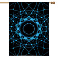 Dark Blue Kaleidoscope Print House Flag