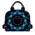 Dark Blue Kaleidoscope Print Insulated Lunch Bag