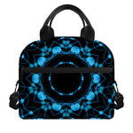 Dark Blue Kaleidoscope Print Insulated Lunch Bag