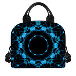 Dark Blue Kaleidoscope Print Insulated Lunch Bag
