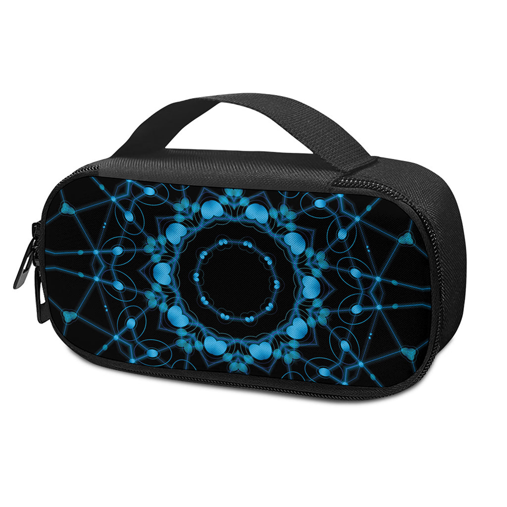Dark Blue Kaleidoscope Print Insulin Cooler Travel Case