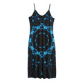 Dark Blue Kaleidoscope Print Jersey Midi Cami Dress