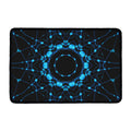 Dark Blue Kaleidoscope Print Kitchen Mat