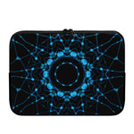 Dark Blue Kaleidoscope Print Laptop Sleeve