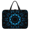 Dark Blue Kaleidoscope Print Laptop Sleeve With Handle