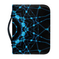 Dark Blue Kaleidoscope Print Leather Bible Cover