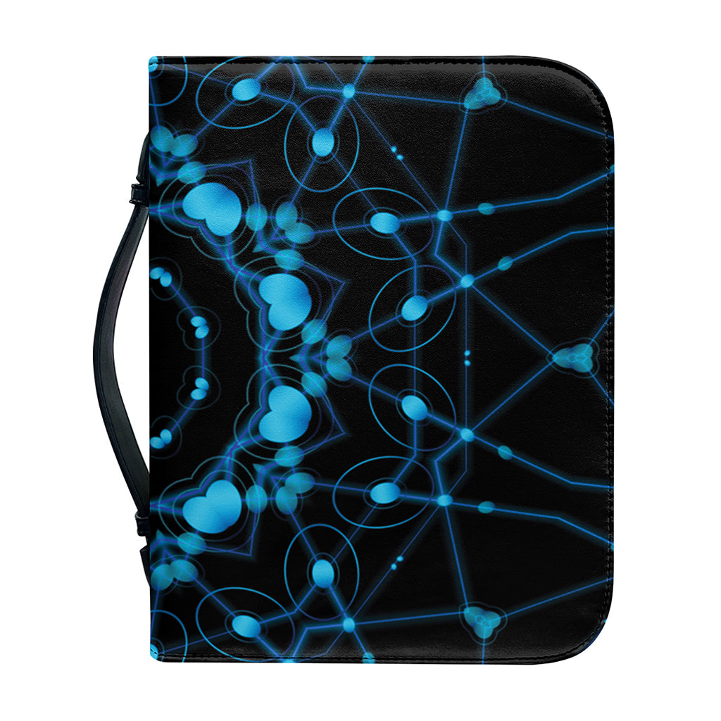 Dark Blue Kaleidoscope Print Leather Bible Cover