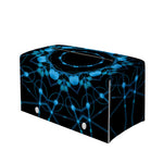 Dark Blue Kaleidoscope Print Leather Tissue Box Cover