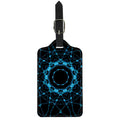 Dark Blue Kaleidoscope Print Luggage Tag