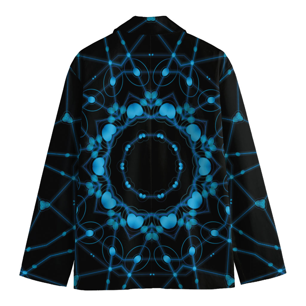 Dark Blue Kaleidoscope Print Men's Blazer