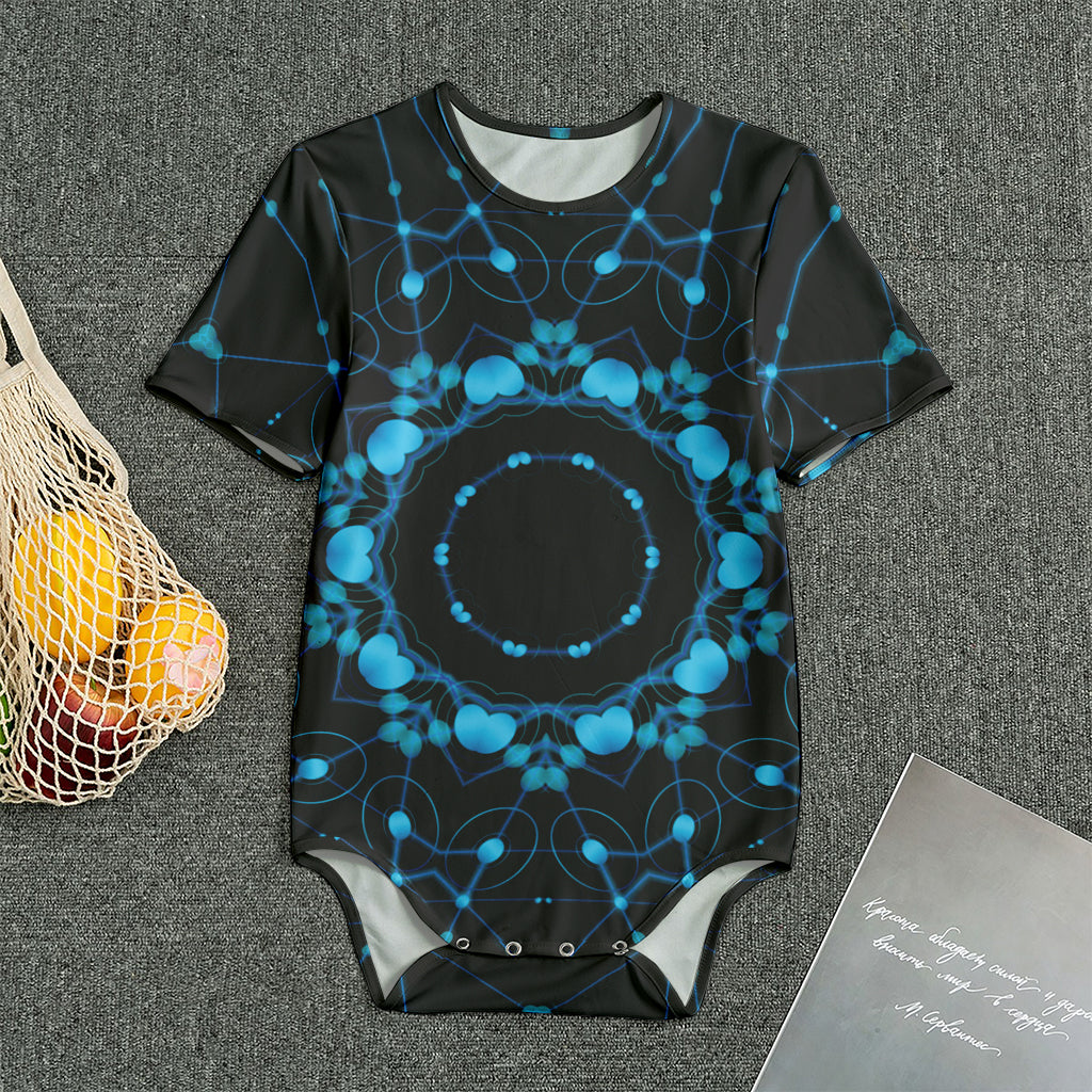 Dark Blue Kaleidoscope Print Men's Bodysuit