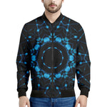 Dark Blue Kaleidoscope Print Men's Bomber Jacket