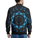 Dark Blue Kaleidoscope Print Men's Bomber Jacket